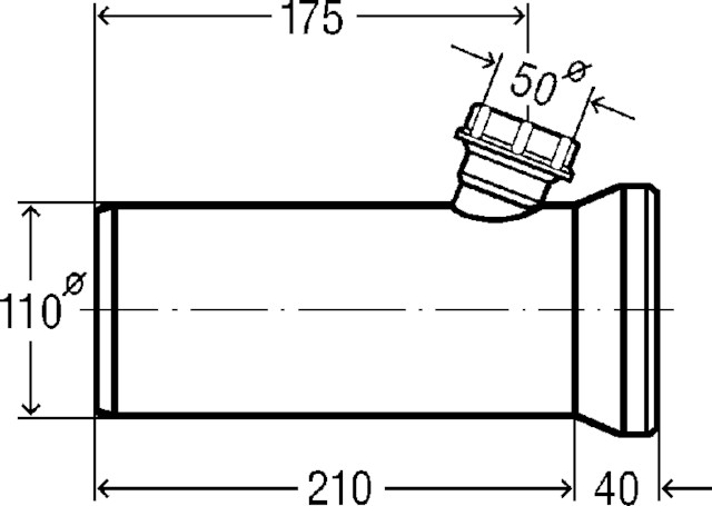 Viega WC Anschlussstutzen 3815.2 in 250x50mm Kunststoff weiss