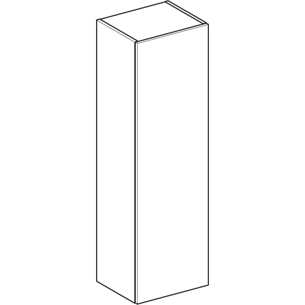 Geberit Smyle Mittel-HS, eckig, mit einer Tür 36x118x29,9cm, lava