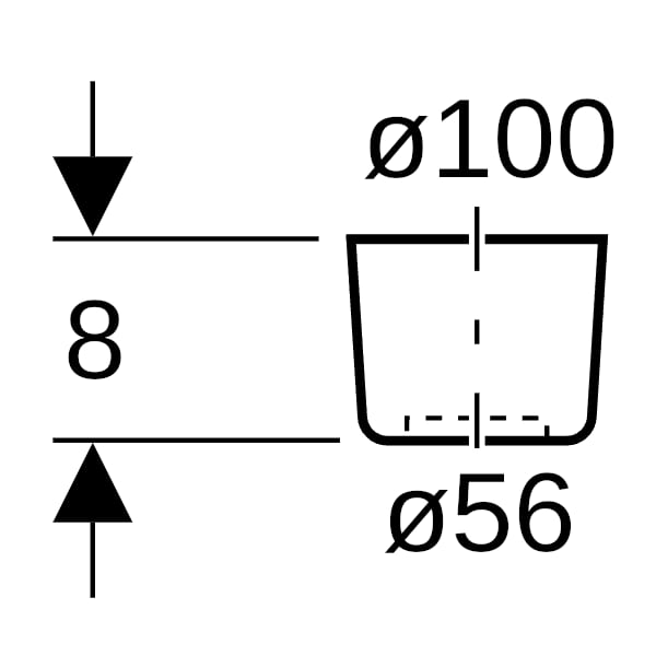 Geberit Ventilrosette d56 granitgrau