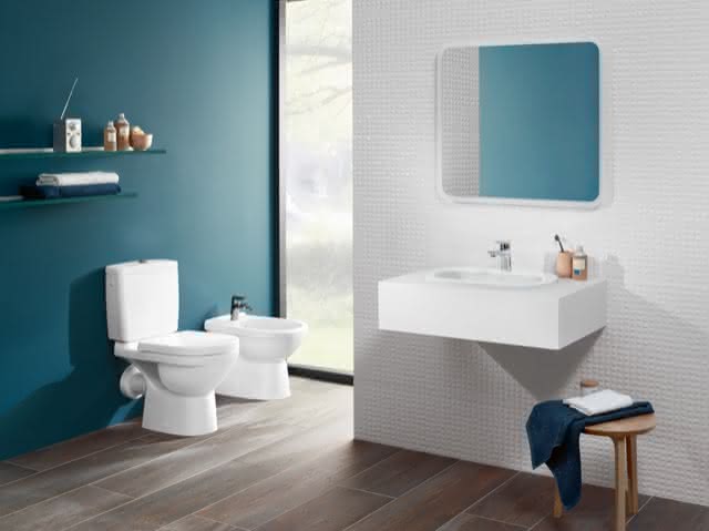 VB Bidet O.novo 560x360x320mm Oval bodenstehend Weiß Alpin