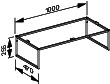 KEUCO Bodengestell X-Line 33198, cashmere, 1000x255x470mm
