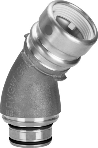 Viega Anschlussbogen 45 Grad mit SC Geopress 9694.1TW in 40mm Rotguss