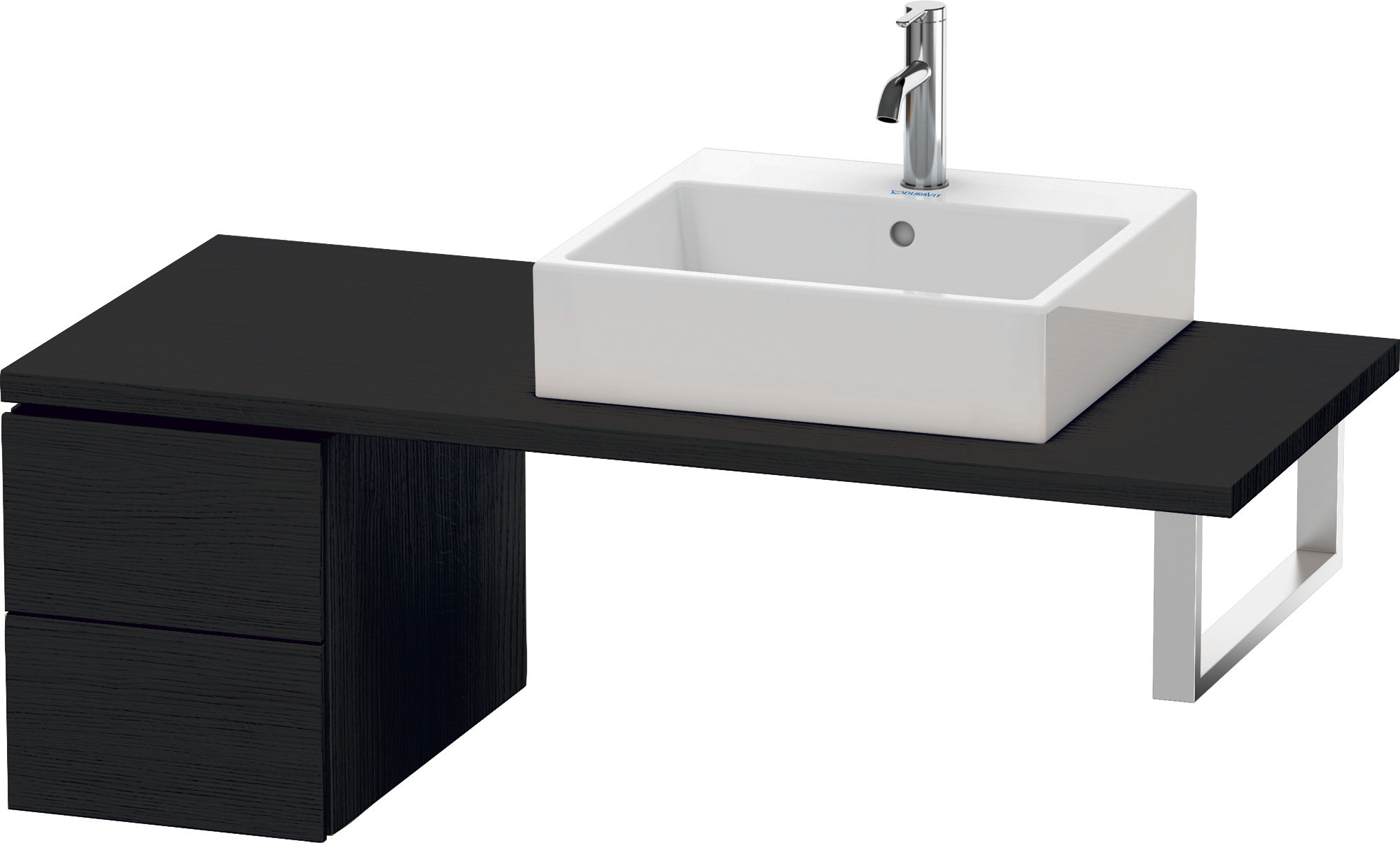 Duravit US für Konsole L-Cube 400x320x548mm 2 Schubkästen, Eiche Schwarz