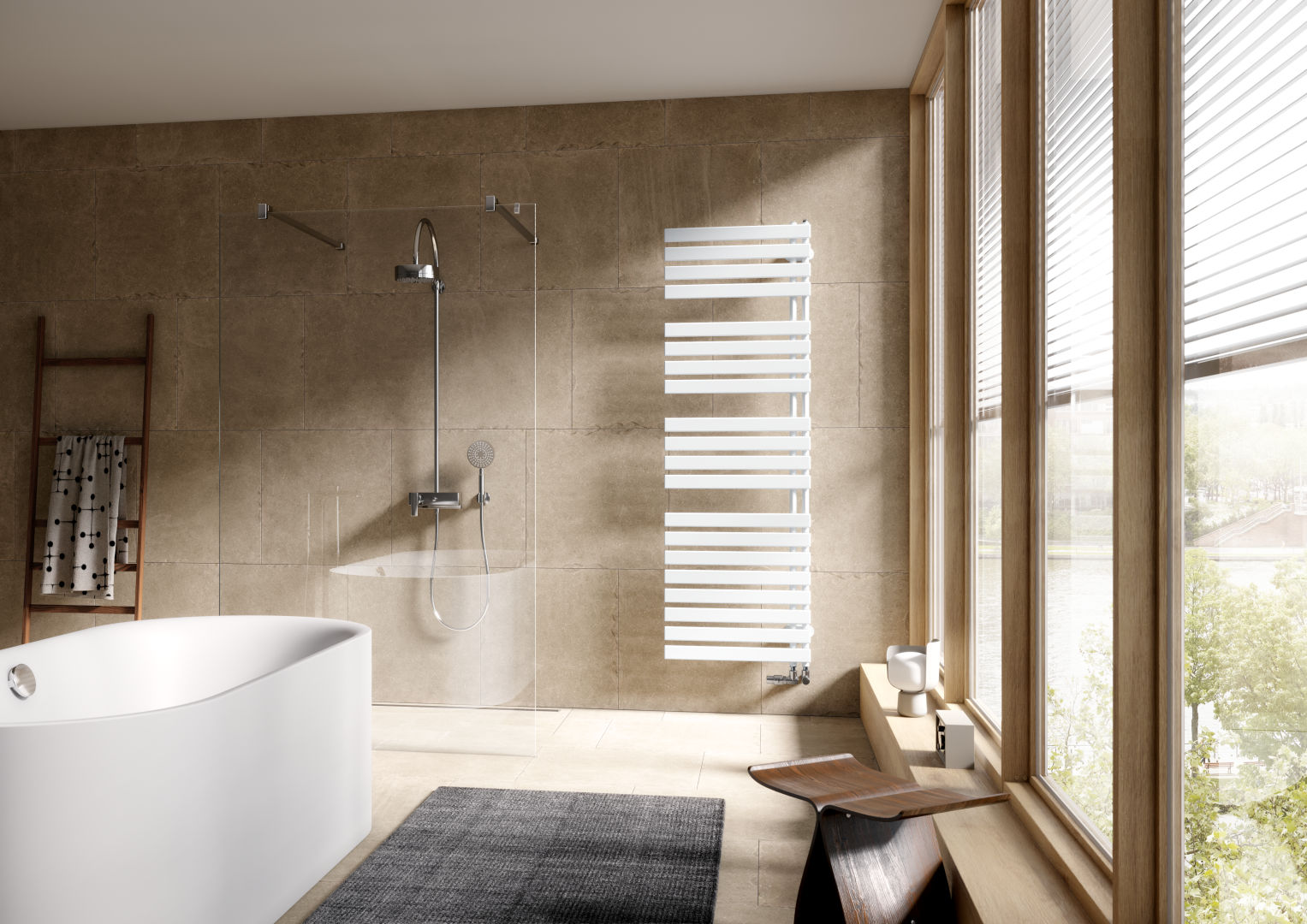 Kermi Credo Half flat,1800x450x37 QN=687 W,RAL 9016,Ausführung links