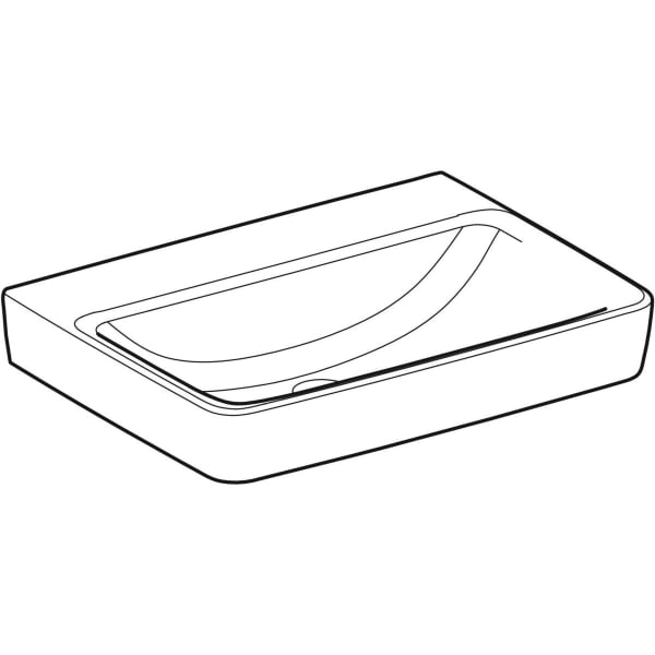 Geberit Renova Plan Waschtisch, 65x48cm o. Hl., o. Ül., weiß, KeraTect