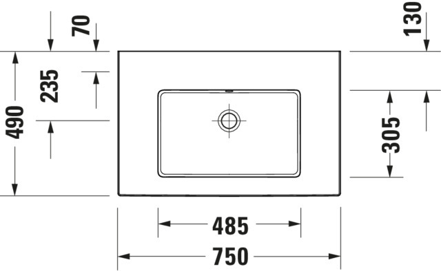 Duravit WT/MWT White Tulip, 750mm, weiß m.ÜL,1 HL,u.glasiert,Rückw.geschl.