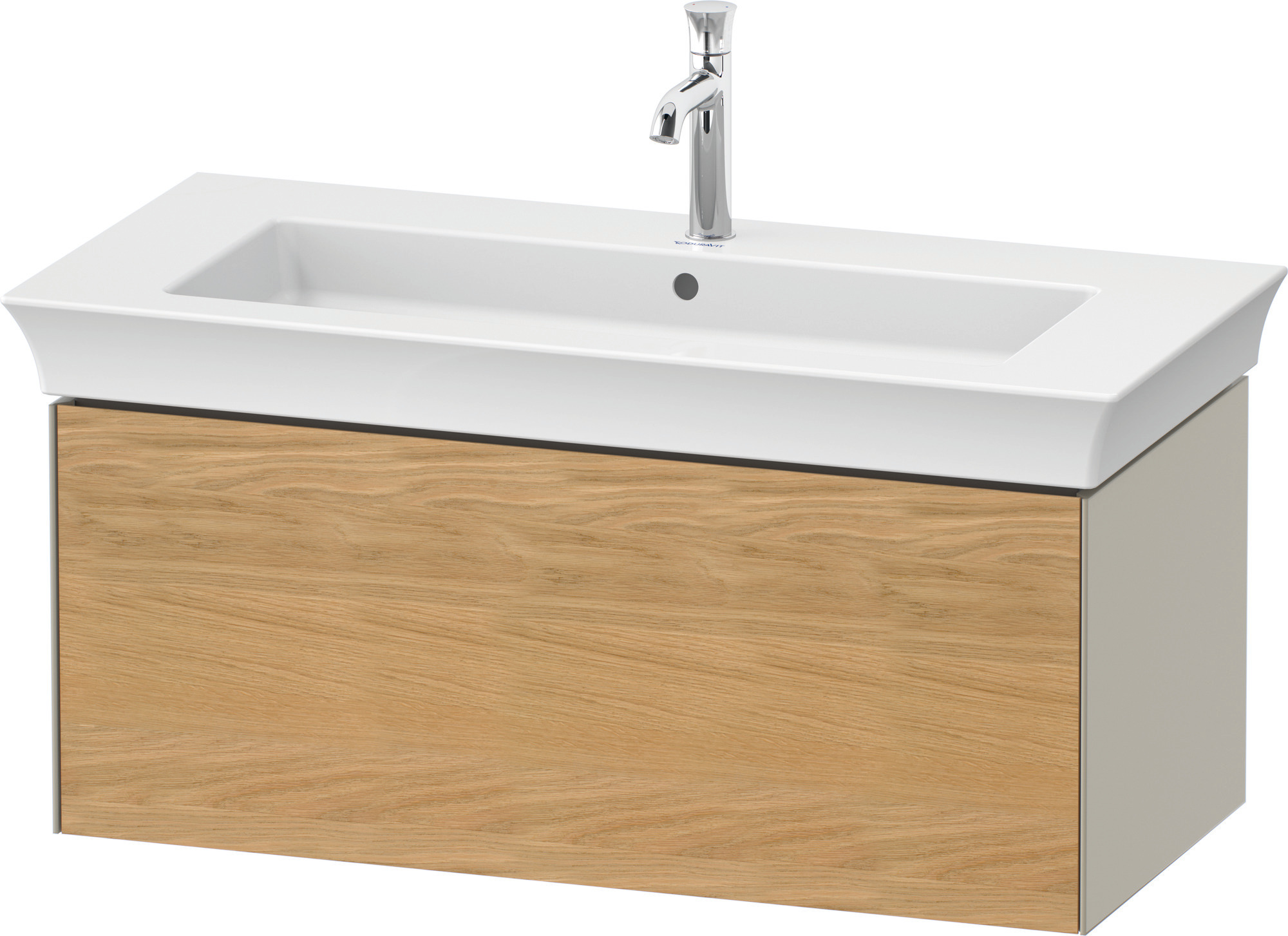 Duravit WTU White Tulip wandh.,1 Auszug 410x984x458mm,Eiche N.M/Taupe Sdm
