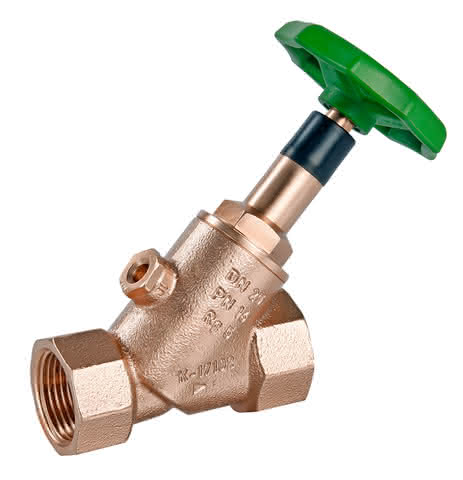 KEMPER ECO Freistrom-Absperrventil RG mit Entleerstopfen G1/4, IG DN25
