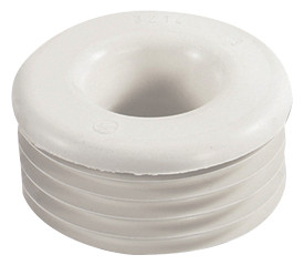 Haas Spülrohrverbinder Nr.3214 f.Euro-WC d.55-58mm,Spülrohr d.28/32mm,o.Ros.,weiß