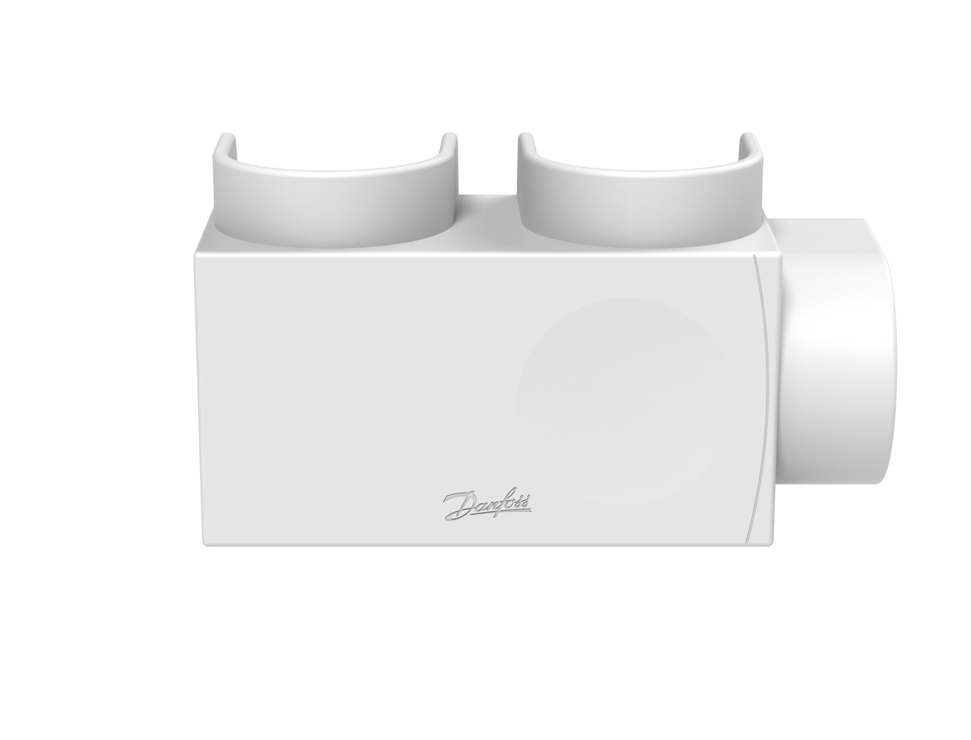 Danfoss Kunststoffabdeckung für VHS-DV Eck, Fühler links in RAL 9016, HK 3/4"