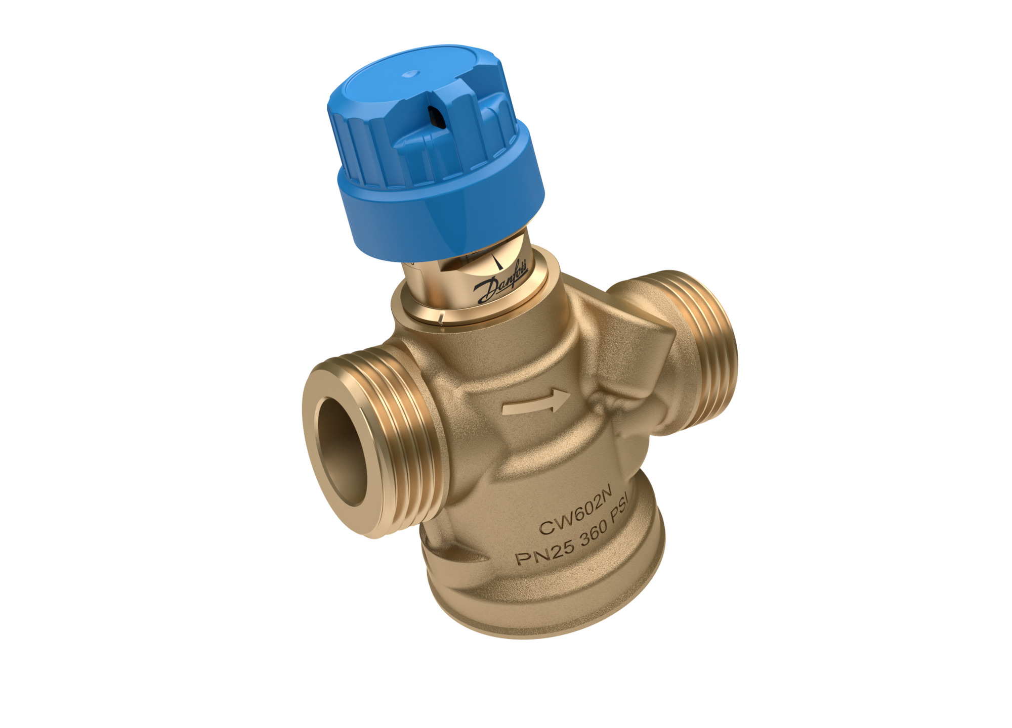 Danfoss druckunabh. Regelventil ABQM 4.0 DN20HF, 190-1900 l/h, oh. Messnip. 1"AG