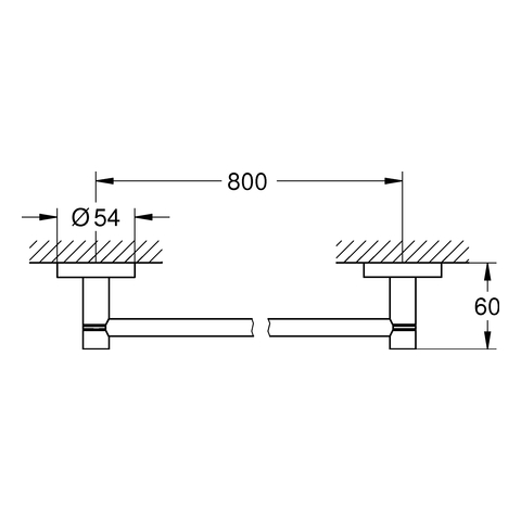 GROHE Badetuchhalter Essentials 40386_1 800mm hard graphite