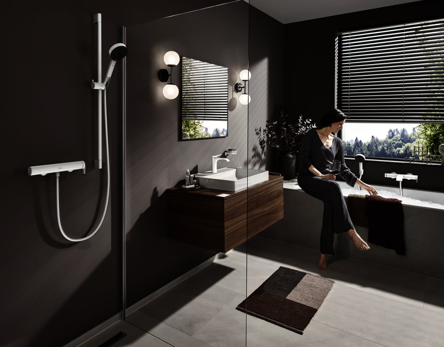 Hansgrohe Wannenmischer Aufputz Vivenis mattweiss