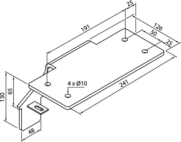 Zehnder Zubehör Bankträger ZRV541-541/1 weiß RAL 9016