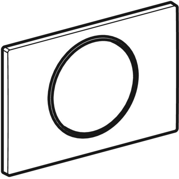 Geberit Sigma10 BetPl., rund, Spül-Stopp Sp. weiß glänzend / chrom glänzend