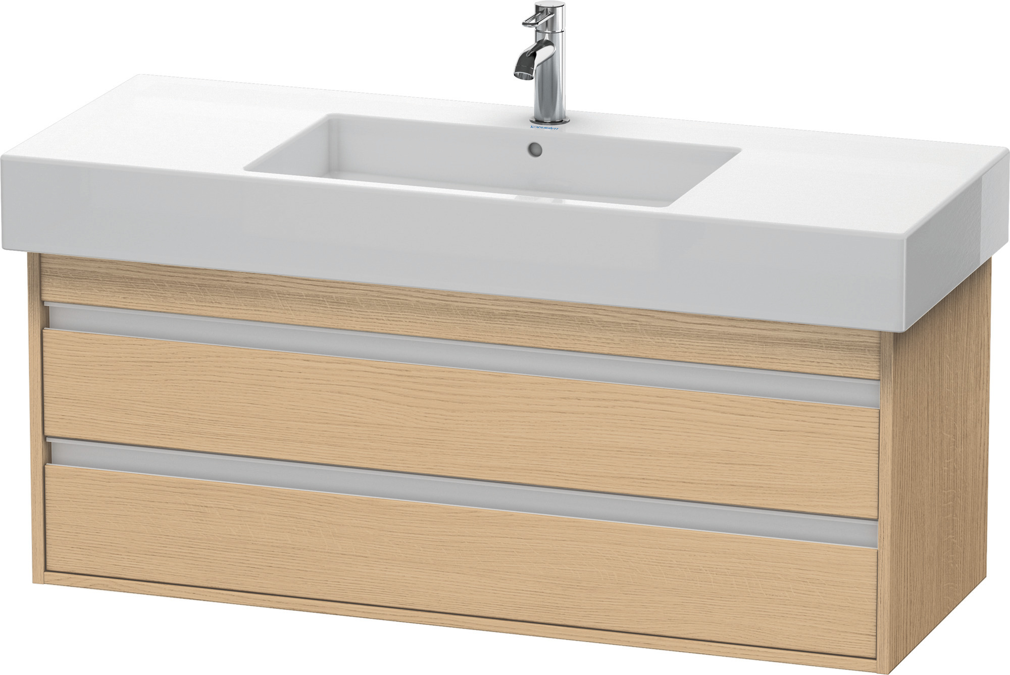 Duravit WTU wandhängend Ketho 455x1200x480mm 2 SchKa, für 032912, Eiche Natur