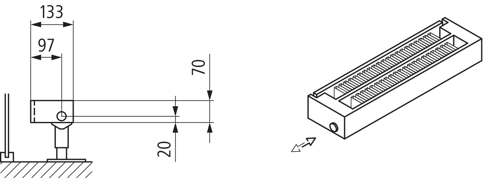 Kermi Kon m. Str. Typ22 BH140x133x1300 QN940,weiß,6bar,o. Abd.,AB Uni.