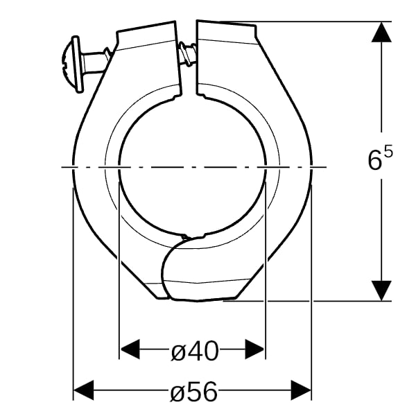 Geberit Fixpunktbefestigung PA 6, d40