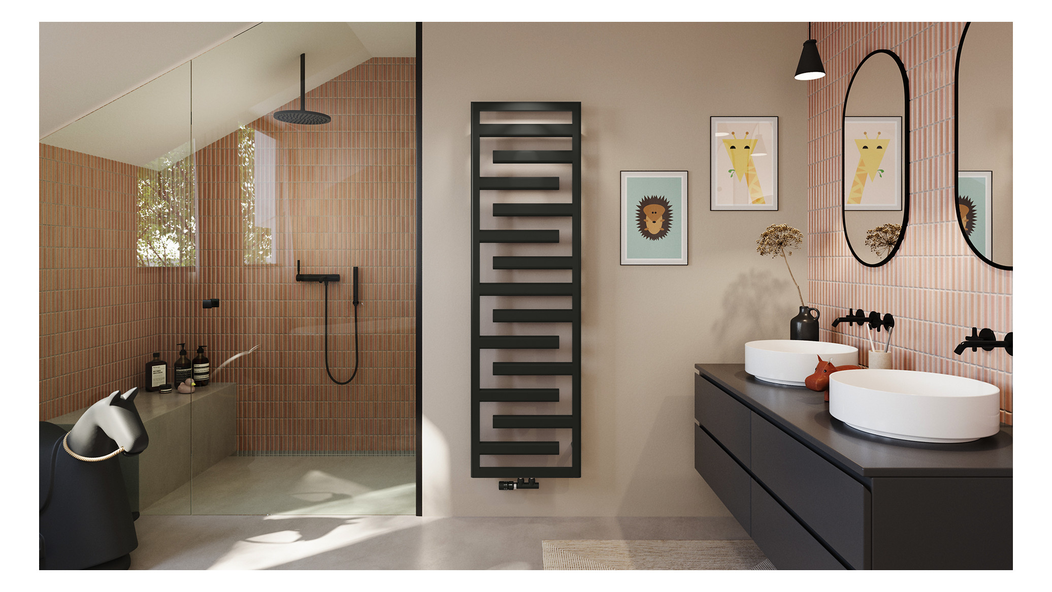 ZE Design-Heizkörper Tetris TETSS170060WZZZ 1700x45x600 Inox Look