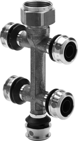 Viega Verteiler mit SC Raxofix 5326.09 in16mmxG3/4-5fach Siliziumbronze