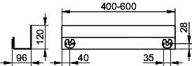 KEUCO Duschablage 24953 auf Maß, 400-600 x 120 x 90 mm, weiß
