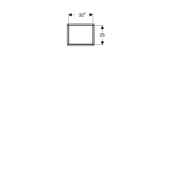 Geberit Hochschrank mit einer Tür 36x180x29,1cm, sandgrau hgl.