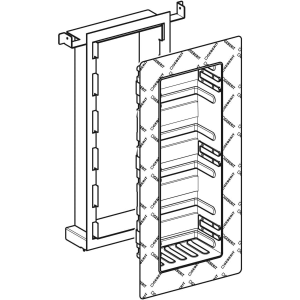 Geberit Duofix Element für Nischenablagebox mit Einlegeböden