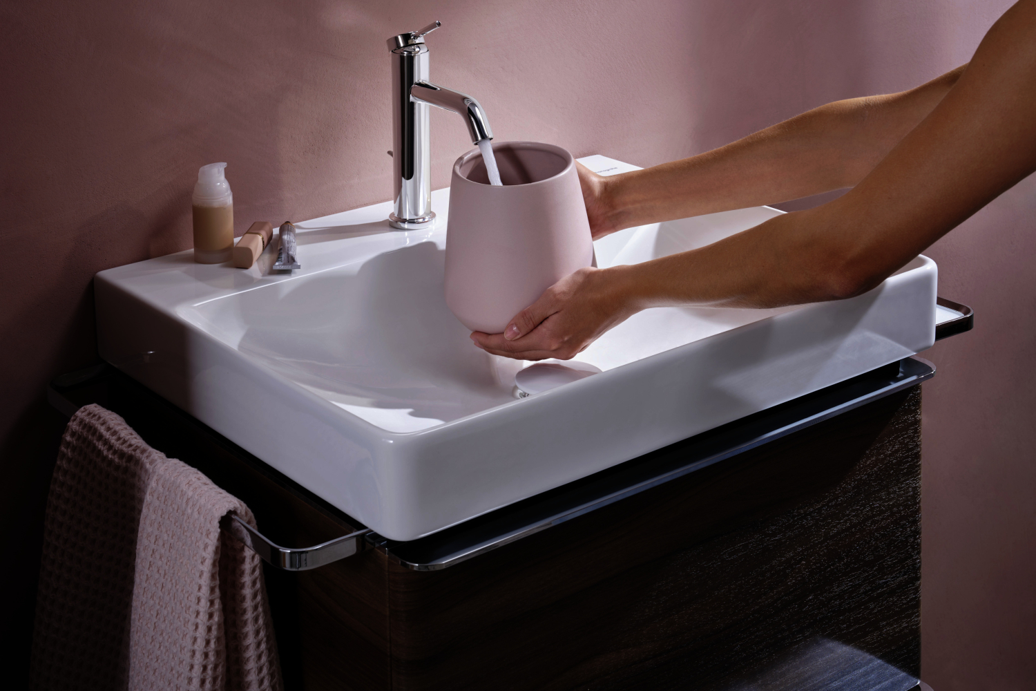 Hansgrohe WTM 110 Tecturis S CoolStart  EcoSmartu.  m. Zugstangen-Ablaufg. chrom