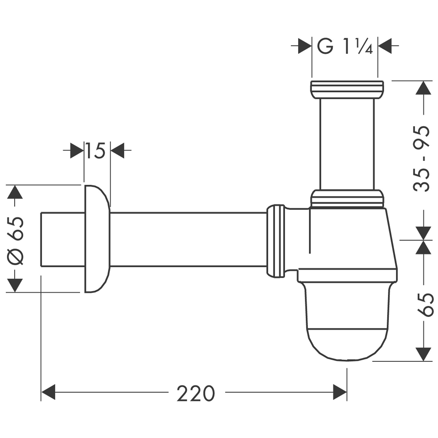 Hansgrohe Bidet Sifon 5/4