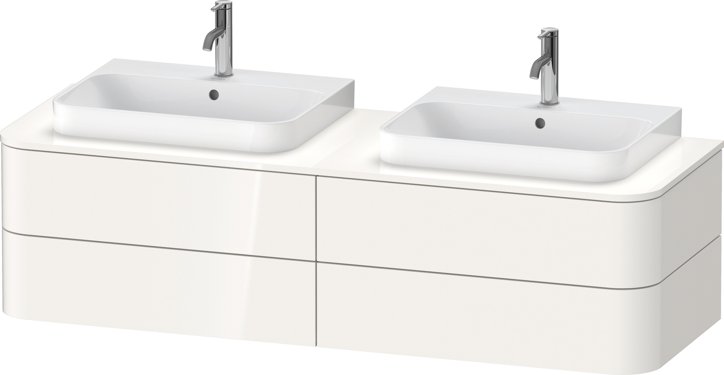 Duravit WTU HappyD2+ wandh.,408x1600x550mm 4SK.,BP b.,steingr seidenm.f.MWT ohne ES