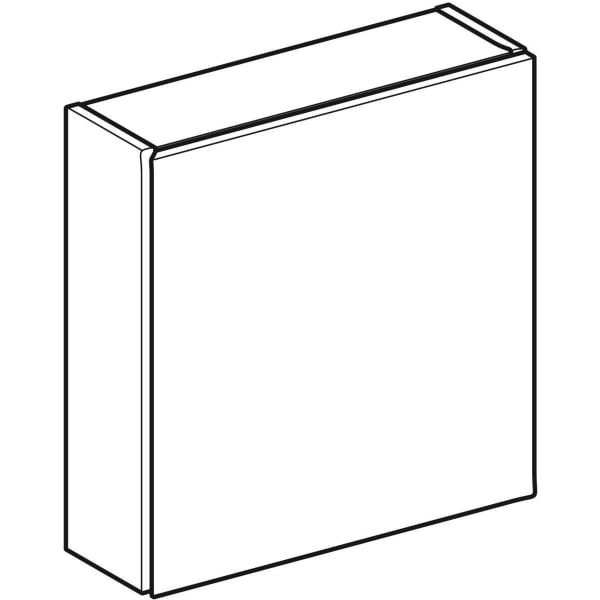 Geberit Hängeschrank quadratisch, 1 Tür 45x46,7x15cm, lava matt/Glas lava