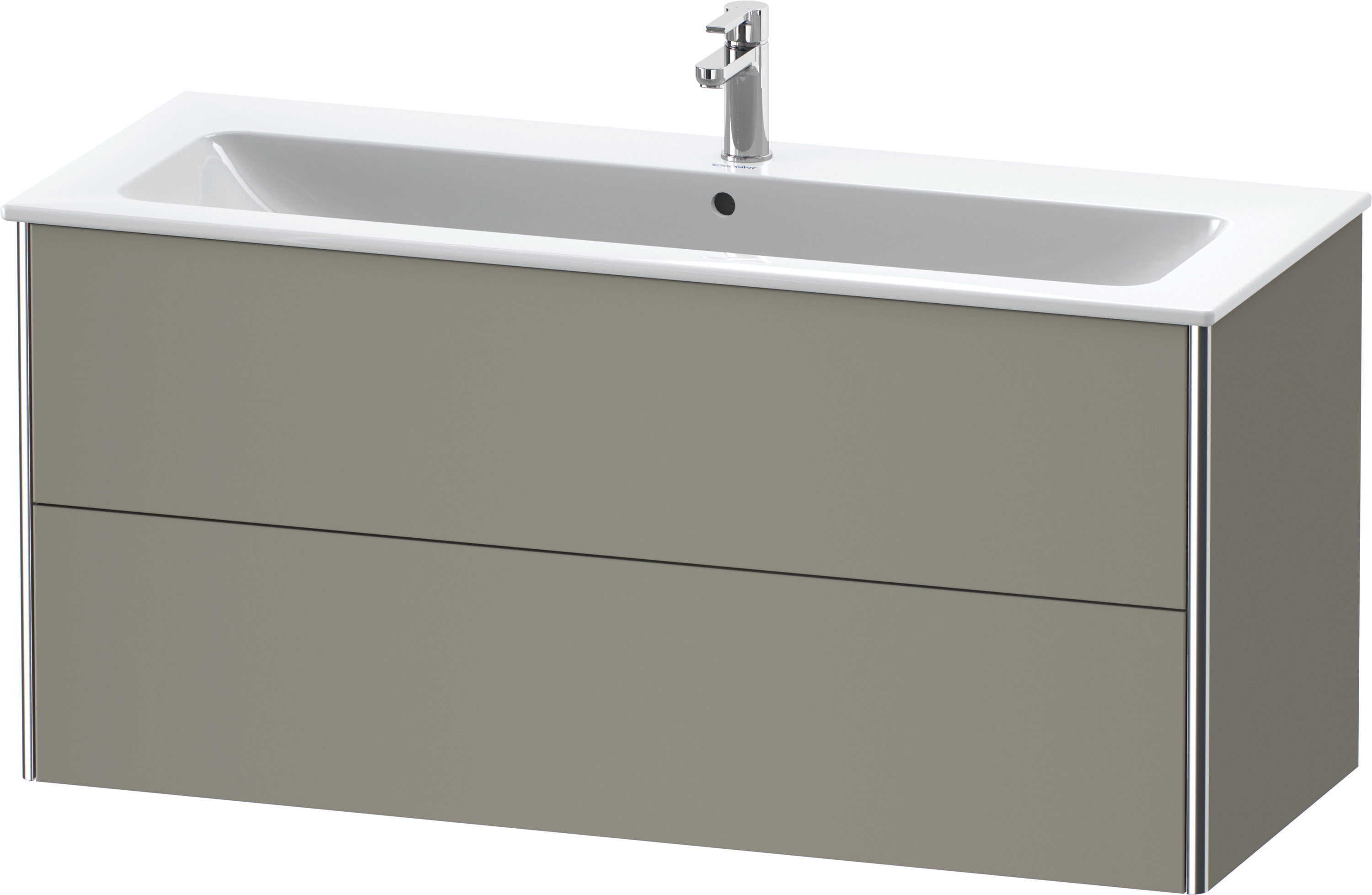 Duravit WT-Unterbau XSquare, 2 Schubkästen 560x1210x478mm, Steingrau Seidenmatt