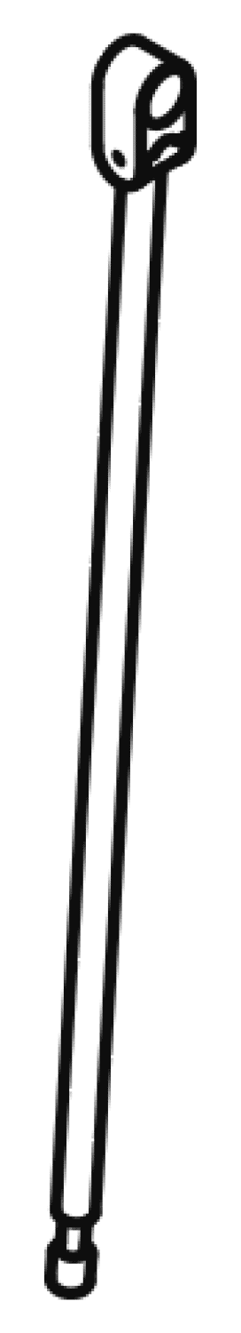 HEWI Bodenstütze f.SK-Griffe 950.50., L:563mm, Edst., Anb. farbig reinweiß