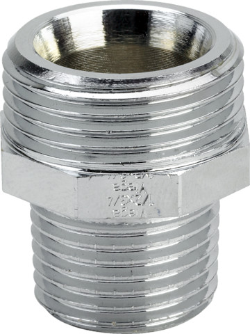 Viega Gewindestutzen 3246 in G3/4 x R1/2 Rotguss verchromt Viega Gewindestutzen 3246 in G3/4 x R1/2 Rotguss verchromt
