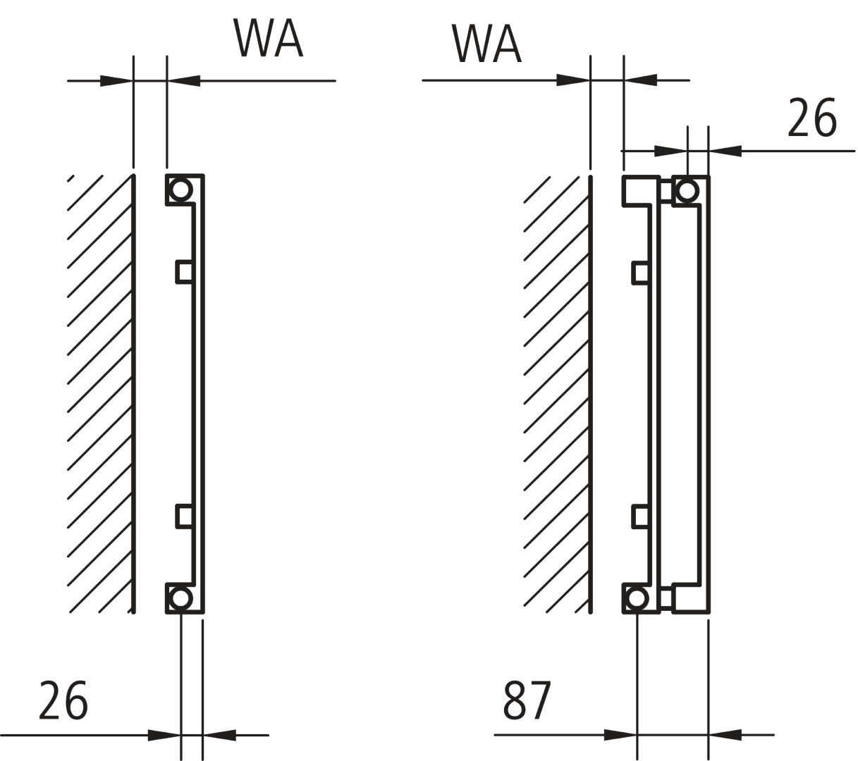 Kermi Heizwand HVN Typ20 BH3200x104x140 QN678, RAL9016, 6 bar, ANB12
