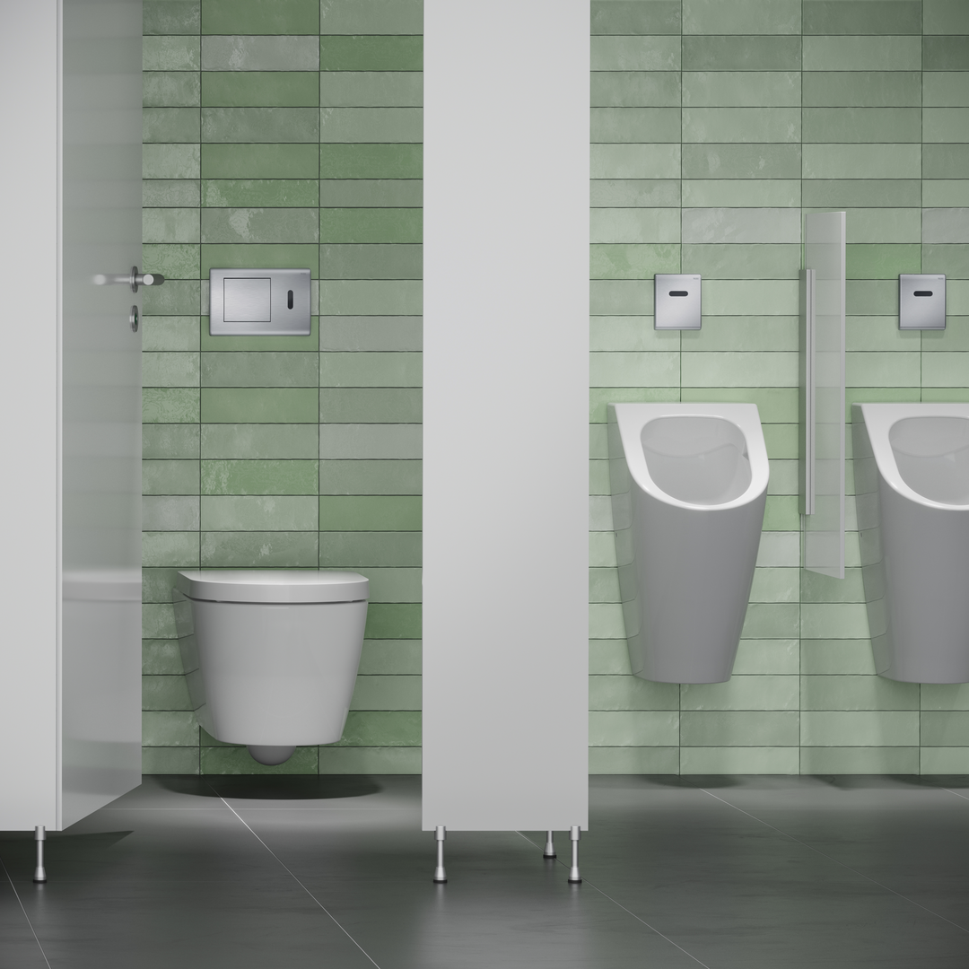 TECEplanus Elektronik Urinal 6 V-Batterie Weiß seidenmatt