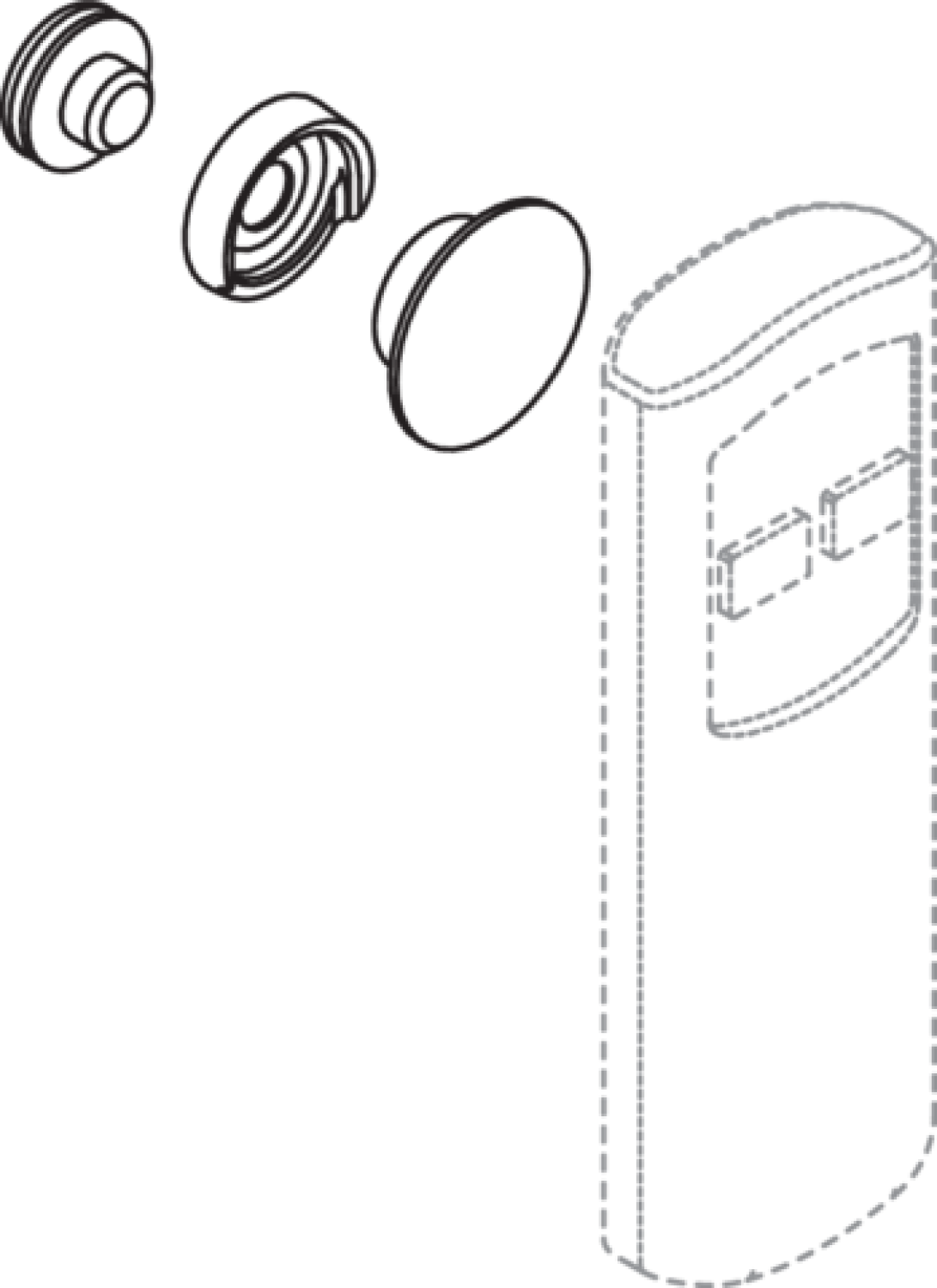 HEWI S 50 Fidlock Befestigung inkl. Diebstahlsicherung für Fbd