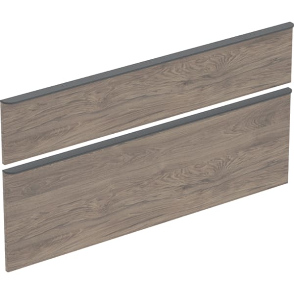 Geberit Set Schubladenfronten f. Smyle US, für DWT, eckig, B:120cm, Nussbaum