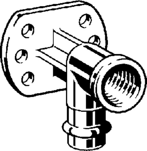Viega Wandscheibe mit SC Sanpress 2225.6 in 15mm x Rp1/2 Siliziumbronze