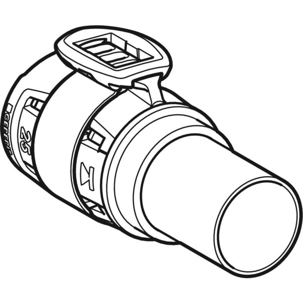 Geberit FlowFit Übergang auf Kupferrohr Klemmringverschraubung, SiBr/Cu, d20