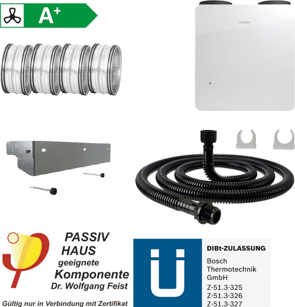BOSCH Wohnungslüftungspaket BOPA VE6 V5001 C 450 E, Wandkonsolen-Set