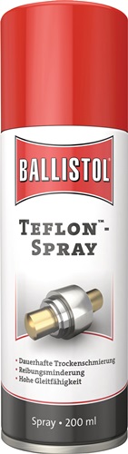 Teflon™-Spray farblos/weisslich n.dem Trocknen 200 ml Spraydose BALLISTOL Teflon™-Spray farblos/weisslich n.dem Trocknen 200 ml Spraydose BALLISTOL