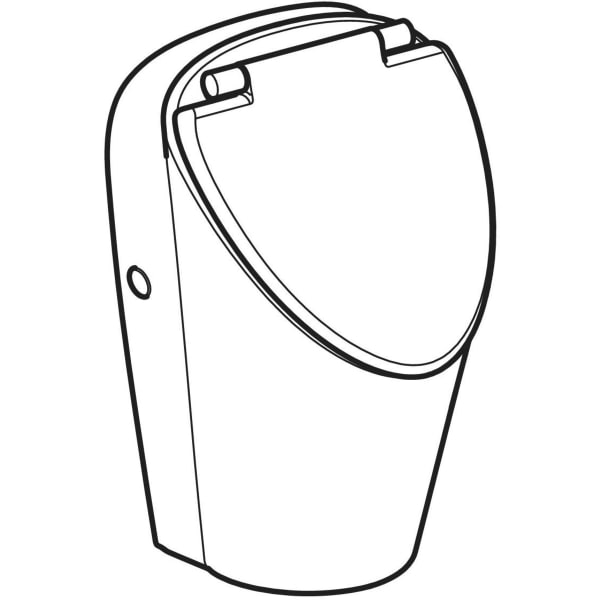 Geberit Renova S Urinal mit Deckel, Zul. hi. Abgang hinten od. unten, weiß, KeraTect