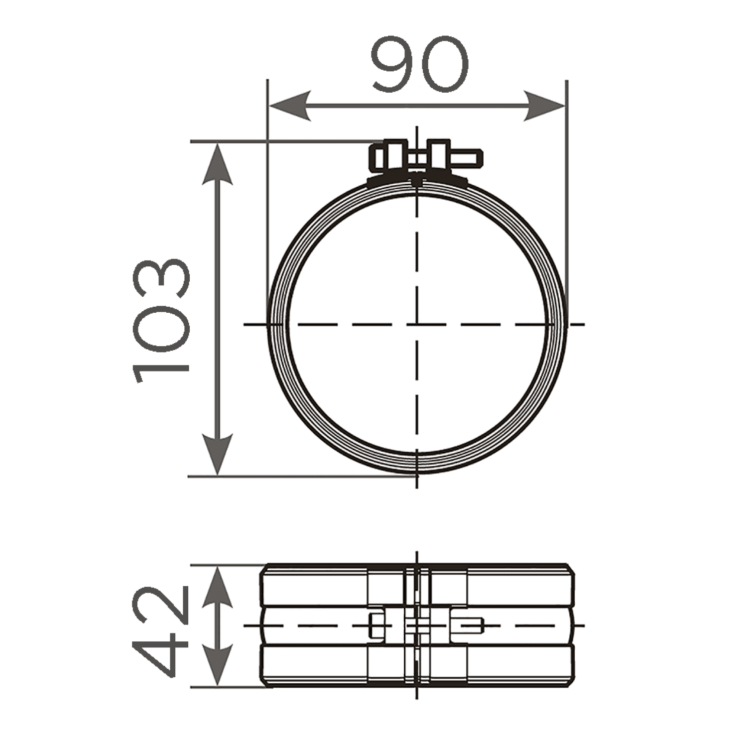 SML-Rapid-S-Verbindung DN 80 -NEU- Werkstoff 1.4510/11 W2