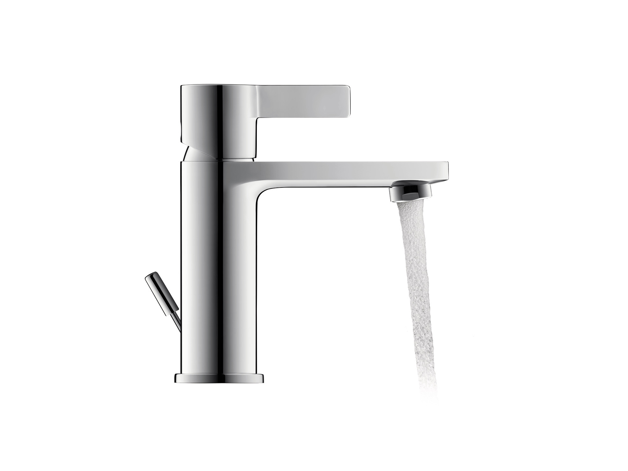 Duravit D-Neo Einhebel-Waschtischmischer M FreshStart, mit Zugstange, Chrom HG