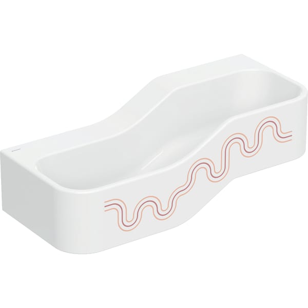 Geberit Bambini Spiel-/Waschlandschaft B:90cm 2 Waschpl., tieferes B li, o. Hl., rot