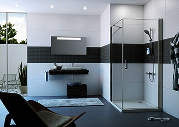 HP DA Classics 2 4-Eck SW f. SWT 90 H:2000 silber matt klar Anti-Plaque