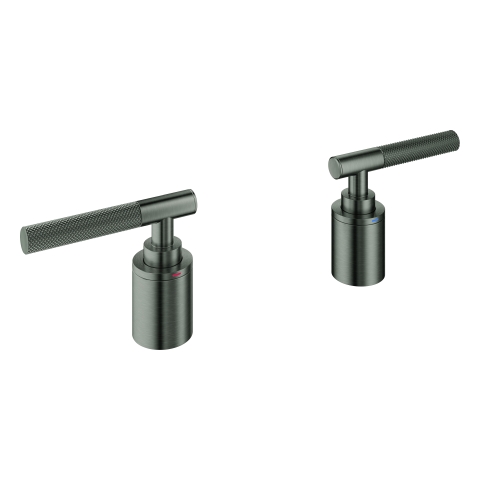 GROHE Hebelgriffe Atrio Private C. 48651 Rändelstruktur hard graphite gebürstet