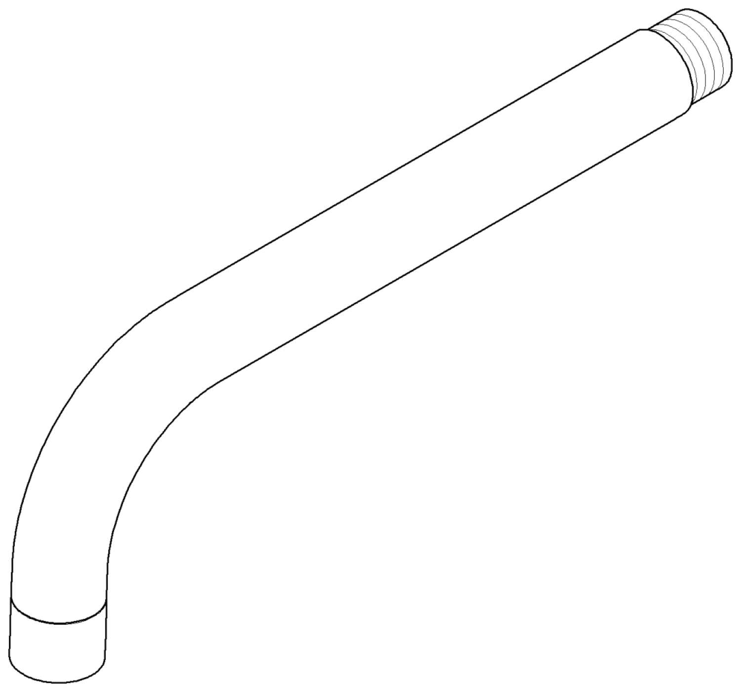 DO Auslauf ERSATZTEILE 04282219710 D 23 x 200 mm Platin gebürstet