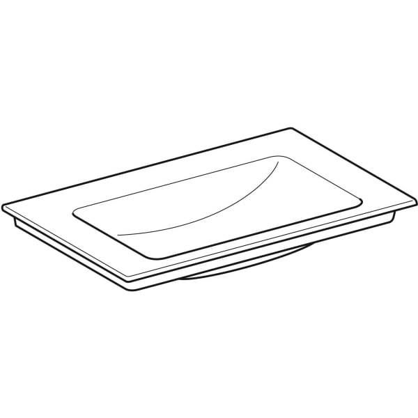 Geberit ONE Möbelwaschtisch 75x48 cm o.Hl., o.Ül., weiß, KeraTect
